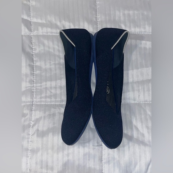 Rothy's The Flat Navy Blue Knit Round Toe Knit Ballet Flats Womens Size 7 - Picture 3 of 8